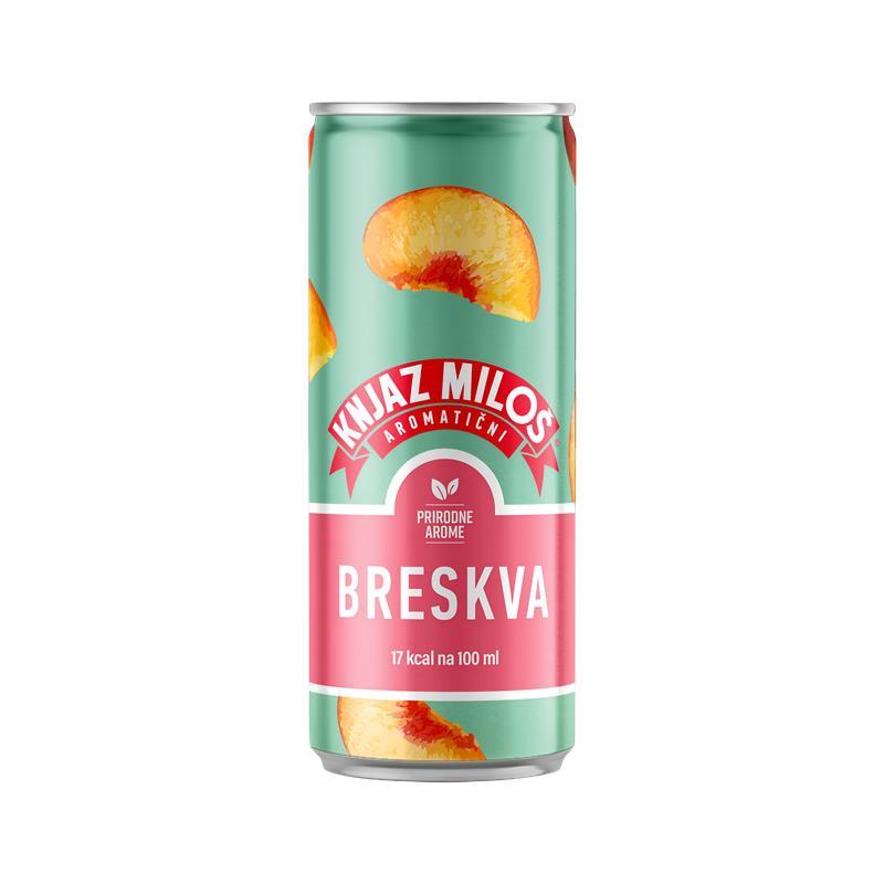 Voda Knjaz Miloš Aromatična Breskva 0.33L Limenka